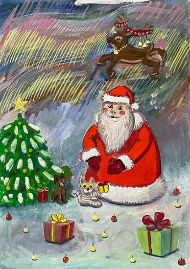 «С Днём рождения, Дед Мороз!»: открытки участников областной акции украсят резиденцию эвенкийского Деда Мороза
